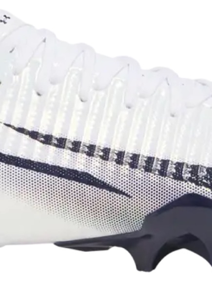 Under Armour White And Navy Kids Soccer Cleats Blur Pro
